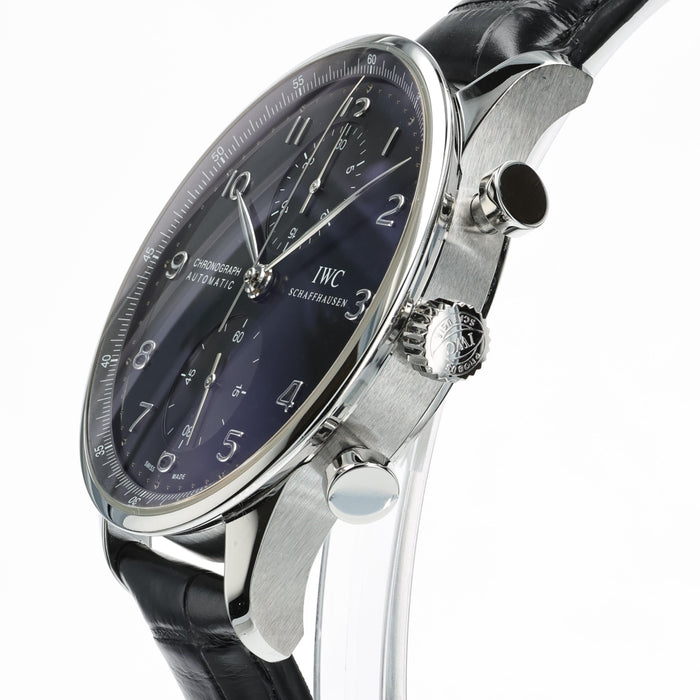 IWC Portuguese Chronograph Black Dial Stainless Steel IW371447