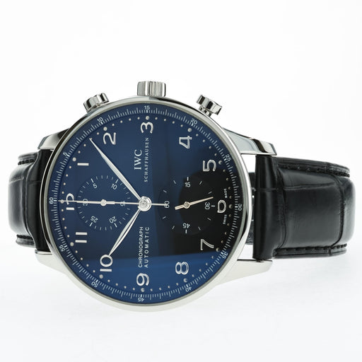 IWC Portuguese Chronograph Black Dial Stainless Steel IW371447