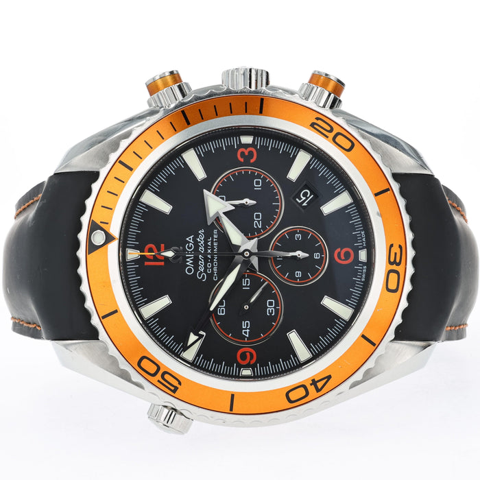 Omega Seamaster Planet Ocean Chronograph Black Dial Orange Bezel  2918.50.82