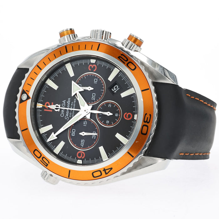 Omega Seamaster Planet Ocean Chronograph Black Dial Orange Bezel  2918.50.82