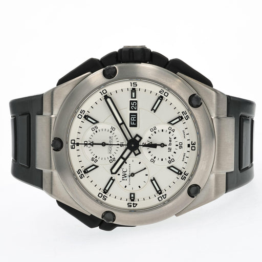 IWC Ingenieur Double Chronograph Titanium White Dial IW386501