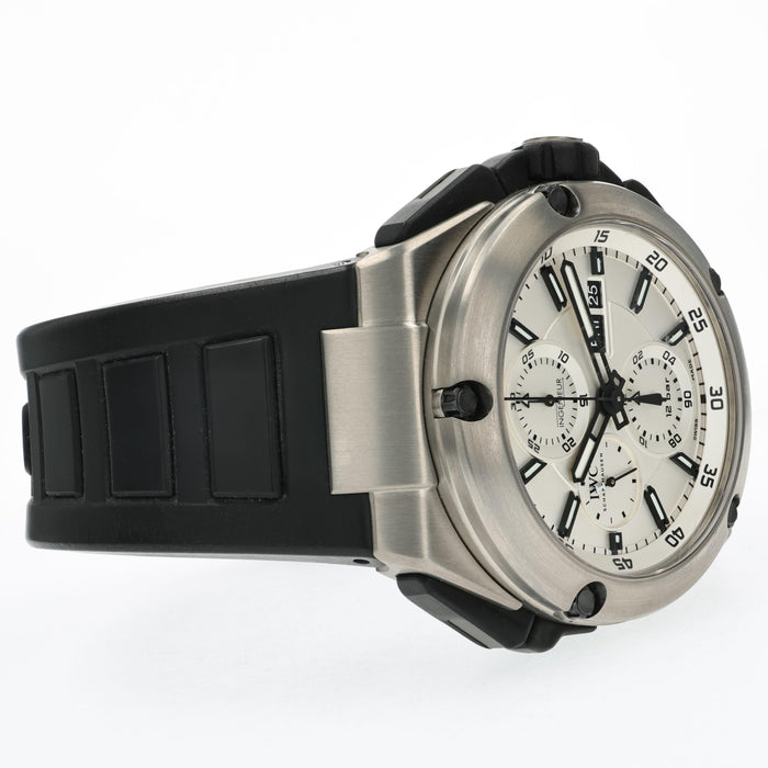 IWC Ingenieur Double Chronograph Titanium White Dial IW386501