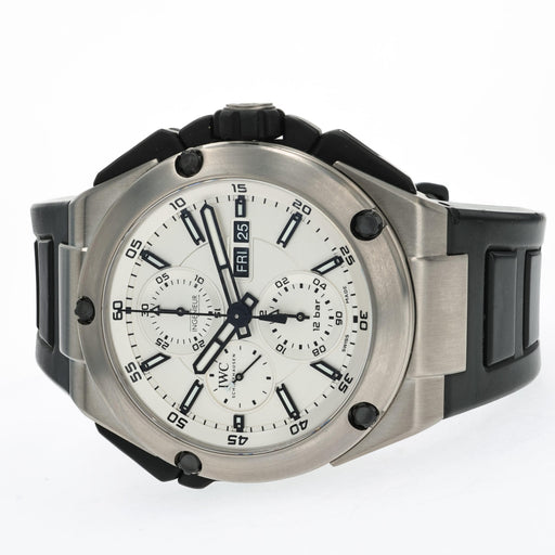 IWC Ingenieur Double Chronograph Titanium White Dial IW386501