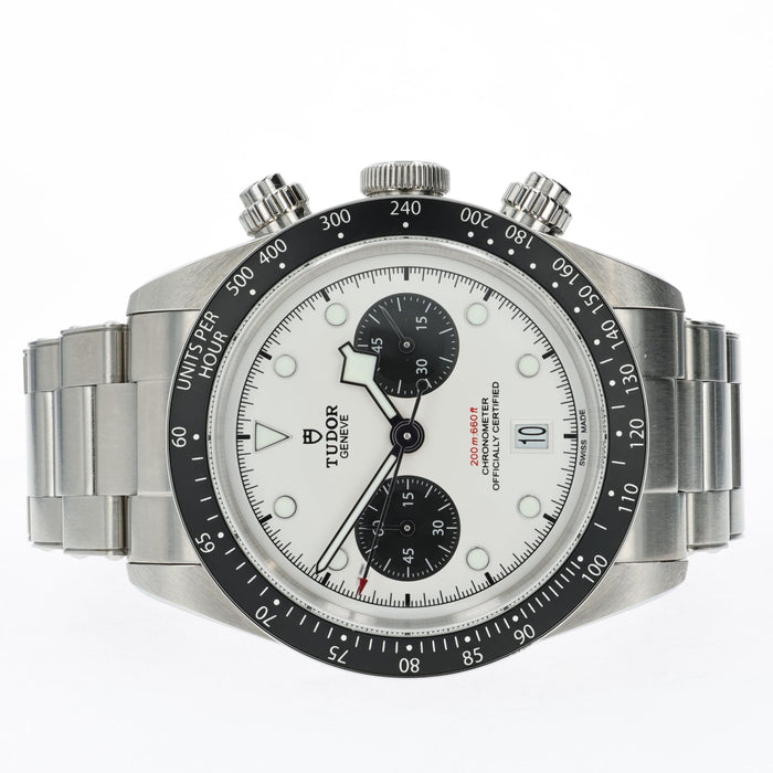 Tudor Black Bay White Dial Panda Chronograph Stainless Steel 79360N