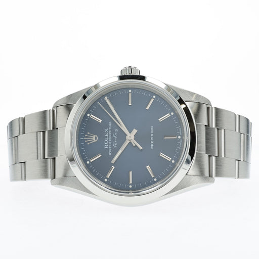 Rolex Air-King 34 Blue Stick Dial Stainless Steel 34mm 14000