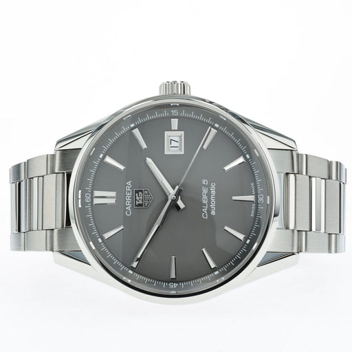 Tag Heuer Carrera Calibre 5 Gray Dial 39mm Stainless Steel WAR211C-4