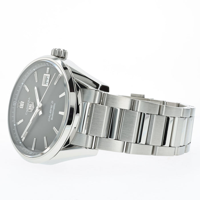 Tag Heuer Carrera Calibre 5 Gray Dial 39mm Stainless Steel WAR211C-4