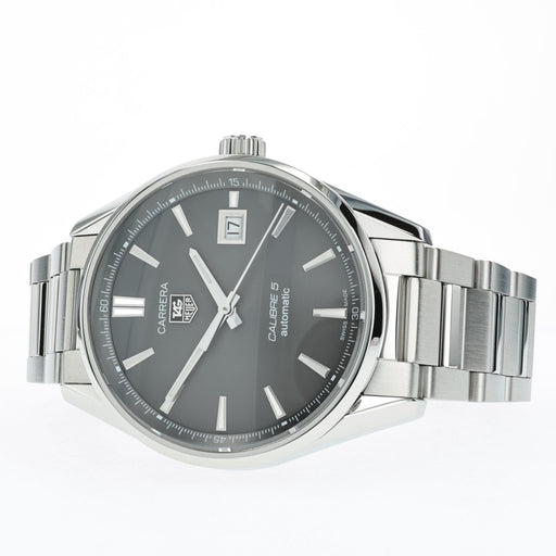 Tag Heuer Carrera Calibre 5 Gray Dial 39mm Stainless Steel WAR211C-4