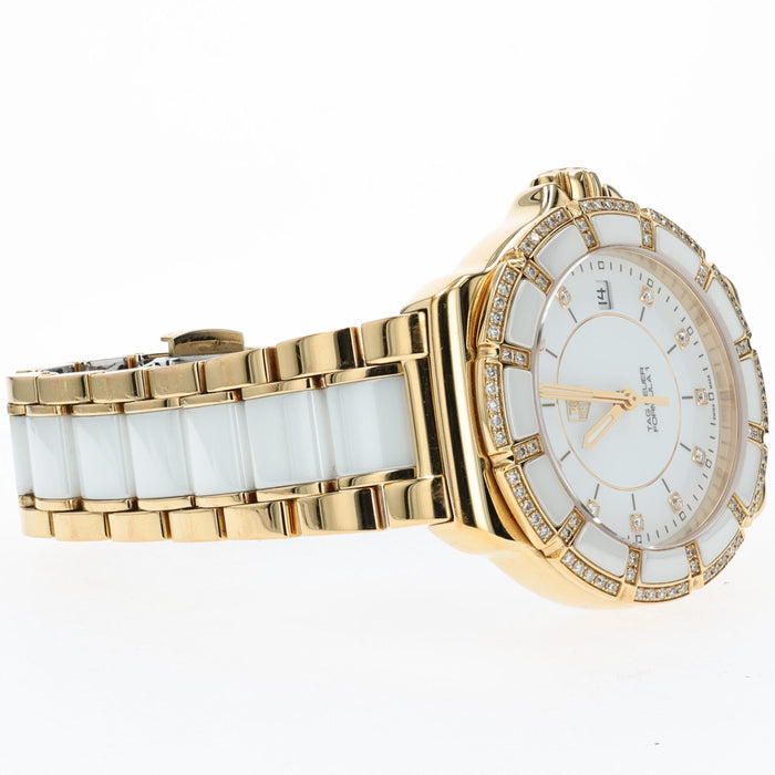 TAG Heuer Formula 1 Ladies Yellow Gold & Steel White Dial Diamond WAH1222