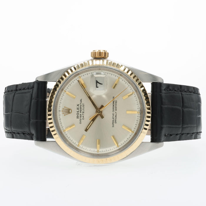 Rolex Datejust 36 Silver Dial 18K Yellow Gold and Stainless Steel 1601