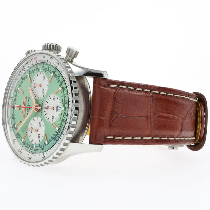 Breitling Navitimer B01 Chronograph 41mm Mint Green Dial Stainless Steel AB0139