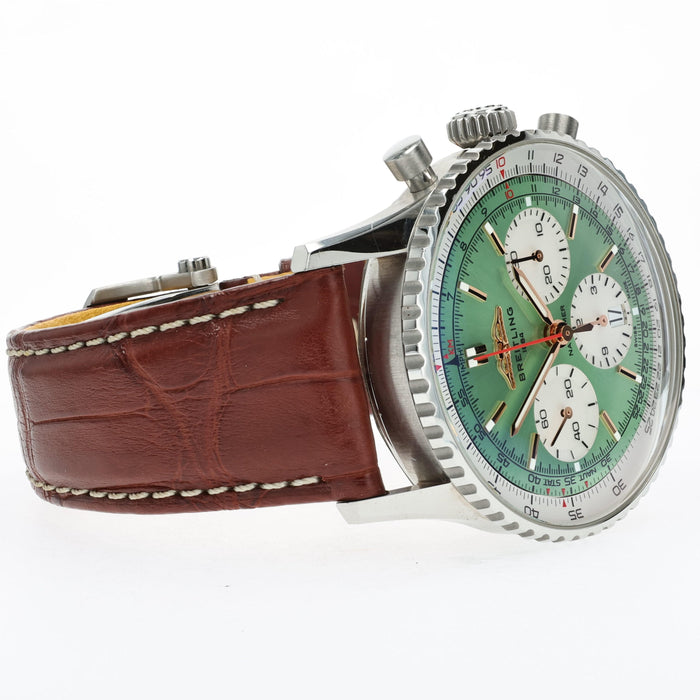 Breitling Navitimer B01 Chronograph 41mm Mint Green Dial Stainless Steel AB0139