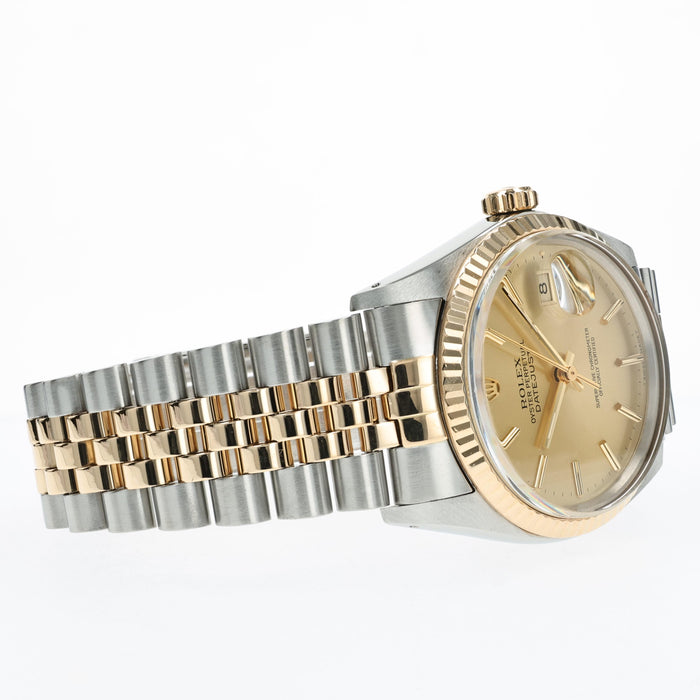 Rolex Datejust 36mm Champagne Dial 18kt Yellow Gold & Stainless Steel 16013