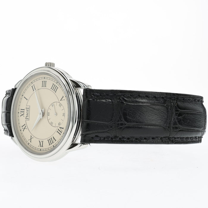 Piaget Gouverneur Solid Platinum 33MM Manual Wind Silver Dial 15968