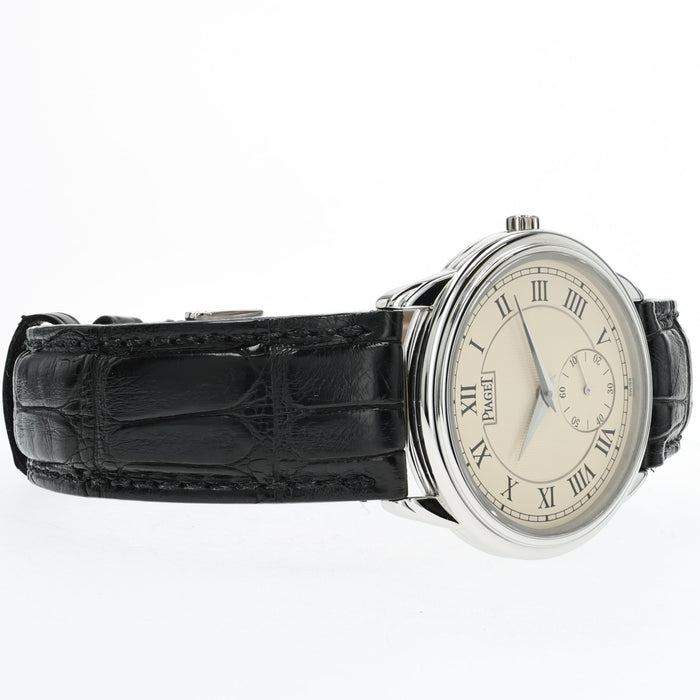 Piaget Gouverneur Solid Platinum 33MM Manual Wind Silver Dial 15968