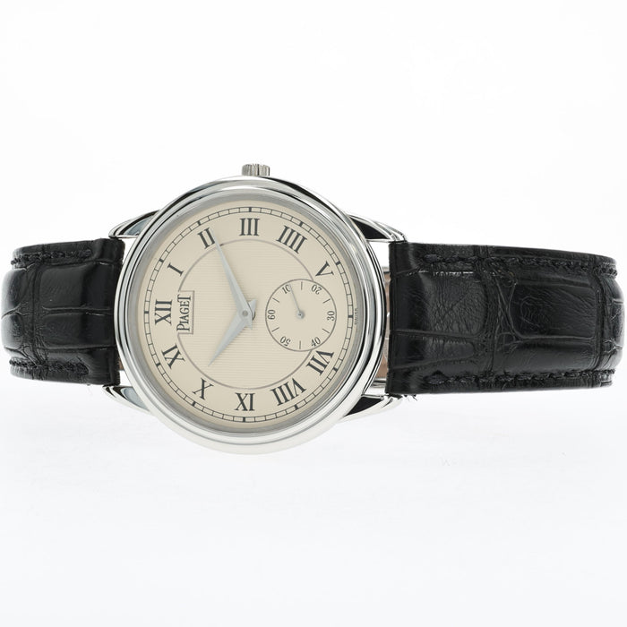 Piaget Gouverneur Solid Platinum 33MM Manual Wind Silver Dial 15968