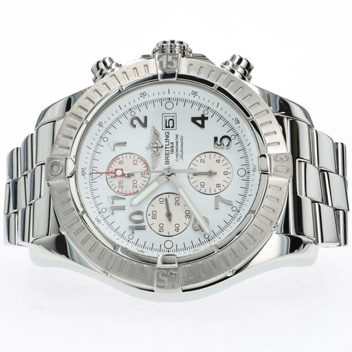 Breitling Super Avenger White Dial Chronograph 48MM Stainless Steel A13370