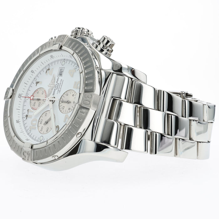 Breitling Super Avenger White Dial Chronograph 48MM Stainless Steel A13370