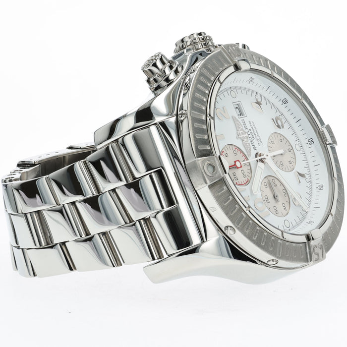 Breitling Super Avenger White Dial Chronograph 48MM Stainless Steel A13370