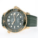 Omega Seamaster 300m Green Dial Solid 18kt Yellow Gold 210.62.42.20.10.001