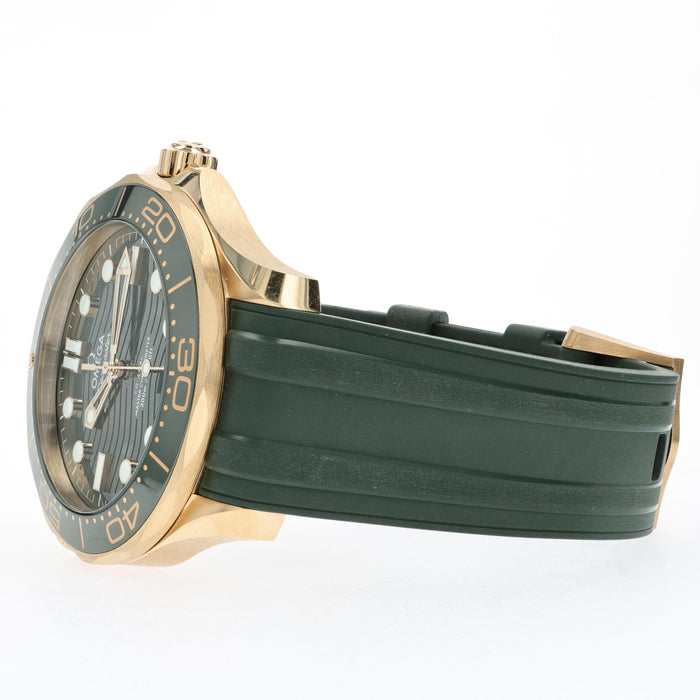Omega Seamaster 300m Green Dial Solid 18kt Yellow Gold 210.62.42.20.10.001
