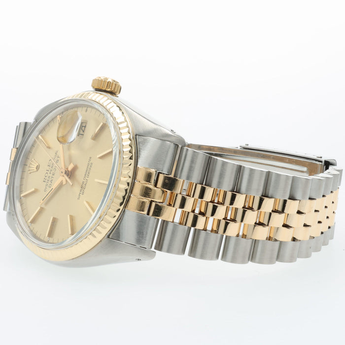 Rolex Datejust 36mm Champagne Dial Solid 18kt Yellow Gold & Stainless Steel 1601