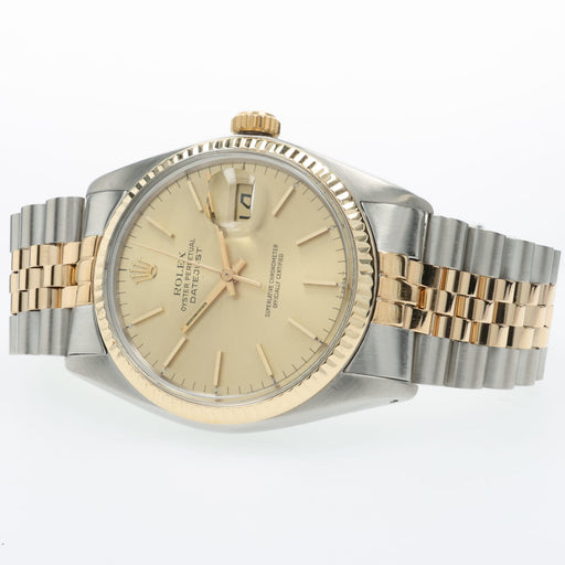 Rolex Datejust 36mm Champagne Dial Solid 18kt Yellow Gold & Stainless Steel 1601