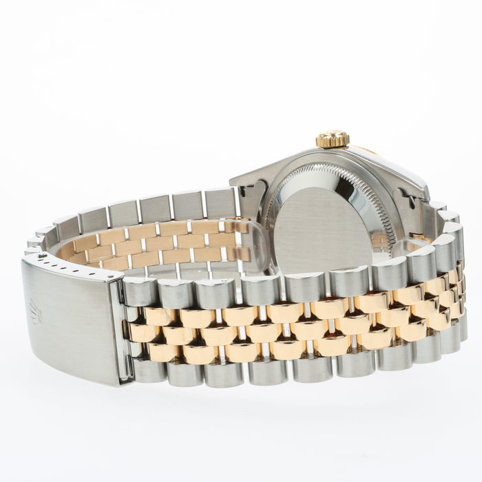 Rolex Datejust 36 Gold Tapestry Dial 18k Yellow Gold and Stainless Steel 16233