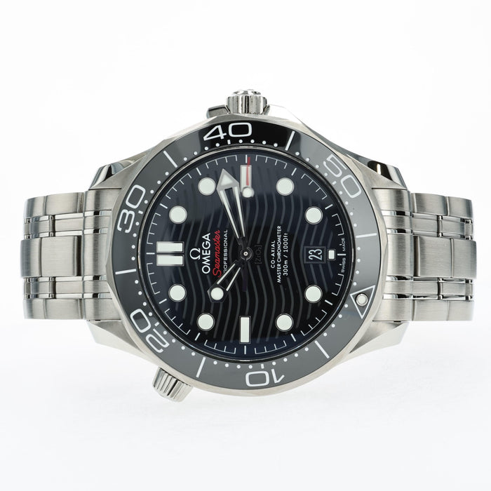 Omega Seamaster Professional 300 Black Wave Dial Stainless Steel 210.30.42.20.01