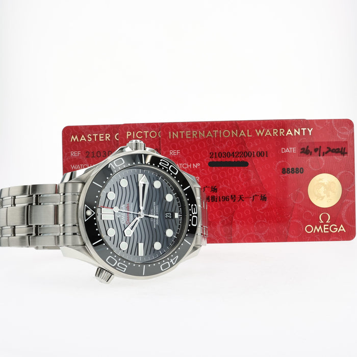 Omega Seamaster Professional 300 Black Wave Dial Stainless Steel 210.30.42.20.01