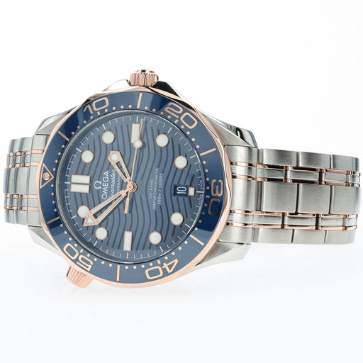 Omega Seamaster Blue Dial Rose Gold & Stainless Steel 42MM 210.20.42.20.03.002