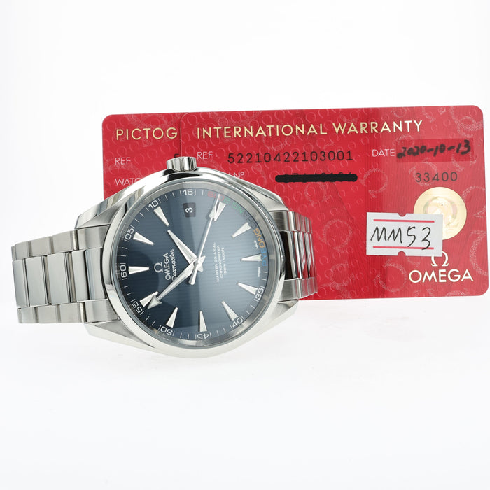 Omega Seamaster Aqua Terra Blue 2018 Pyeong Chang Olympic  522.10.42.21.03.001