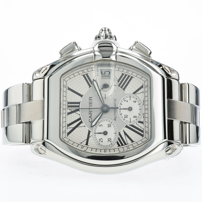 Cartier Roadster Chrono Large Silver Dial Stainless Steel W62019X6 2618