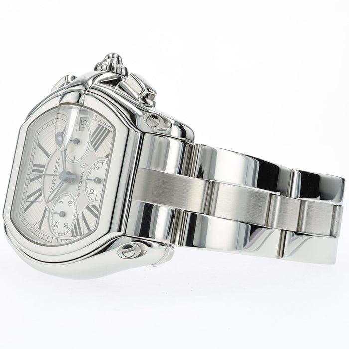 Cartier Roadster Chrono Large Silver Dial Stainless Steel W62019X6 2618
