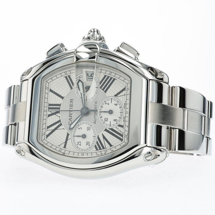 Cartier Roadster Chrono Large Silver Dial Stainless Steel W62019X6 2618