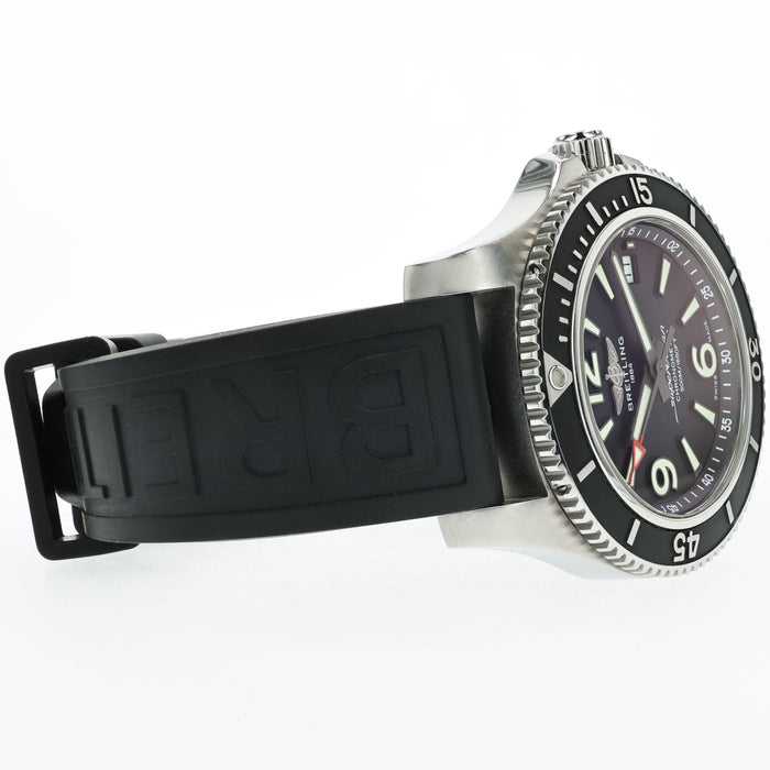 Breitling Superocean 42 Black Dial Stainless Steel Automatic A17366