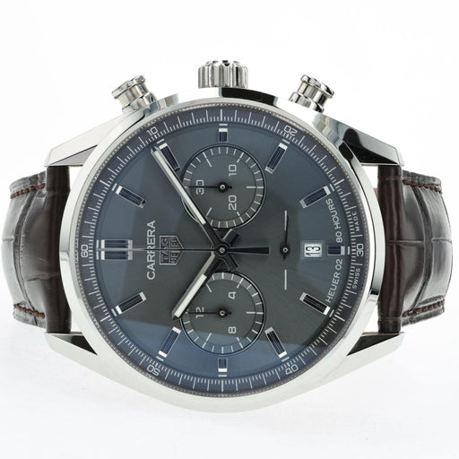 TAG Heuer Carrera Calibre 02 Chronograph Grey Dial 43MM Steel CBN2012-0