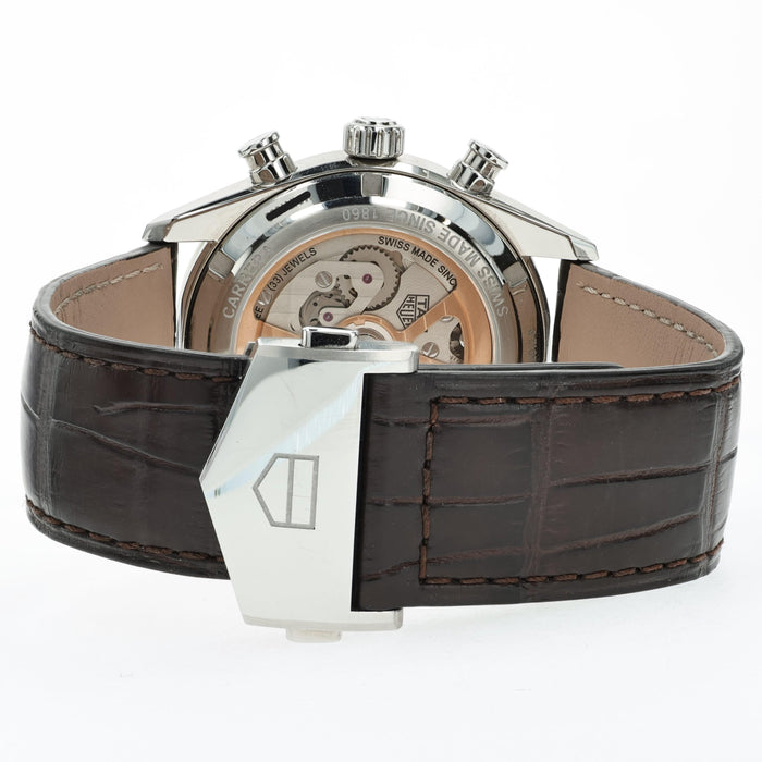 TAG Heuer Carrera Calibre 02 Chronograph Grey Dial 43MM Steel CBN2012-0