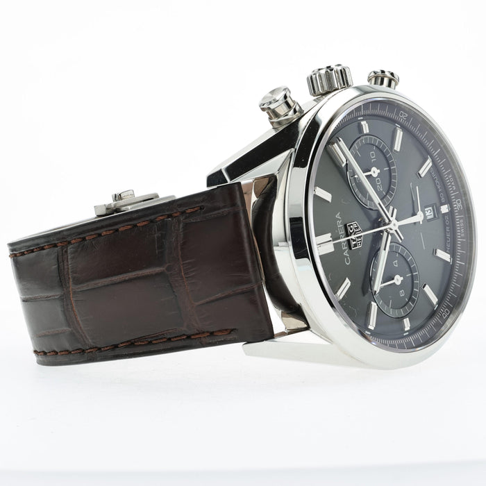 TAG Heuer Carrera Calibre 02 Chronograph Grey Dial 43MM Steel CBN2012-0