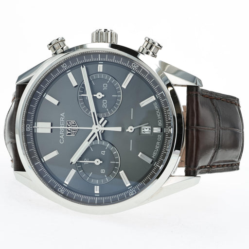 TAG Heuer Carrera Calibre 02 Chronograph Grey Dial 43MM Steel CBN2012-0