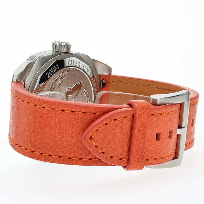 Cuervo y Sobrinos Buceador Caribe Teal & Orange Stainless Steel 2860