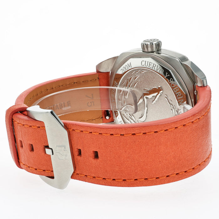 Cuervo y Sobrinos Buceador Caribe Teal & Orange Stainless Steel 2860