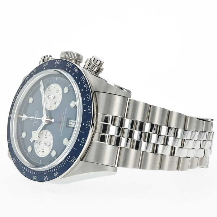 Tudor Black Bay Blue Dial Chronograph Jubilee Bracelet 79360B