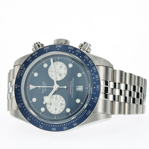 Tudor Black Bay Blue Dial Chronograph Jubilee Bracelet 79360B