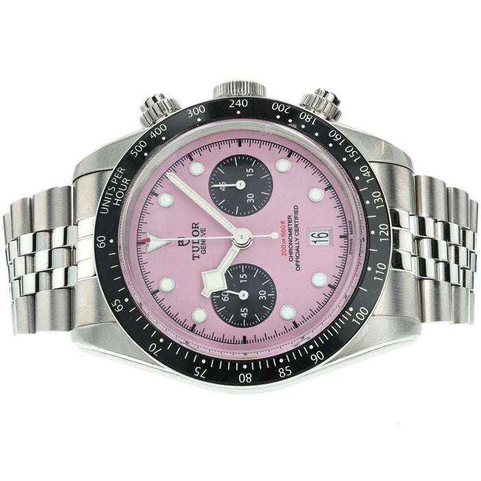 Tudor Black Bay Flamingo Pink Dial Chronograph Stainless Steel M79360N-0019