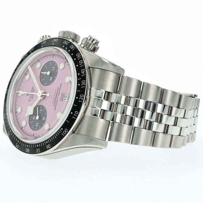 Tudor Black Bay Flamingo Pink Dial Chronograph Stainless Steel M79360N-0019