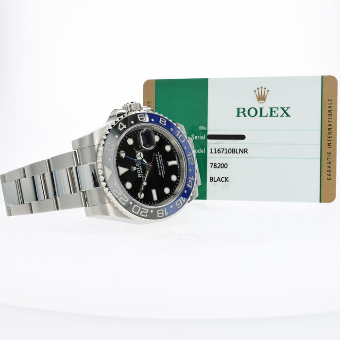 Rolex GMT-Master II Blue/Black Bezel "Batman" Stainless Steel Oyster 116710BLNR