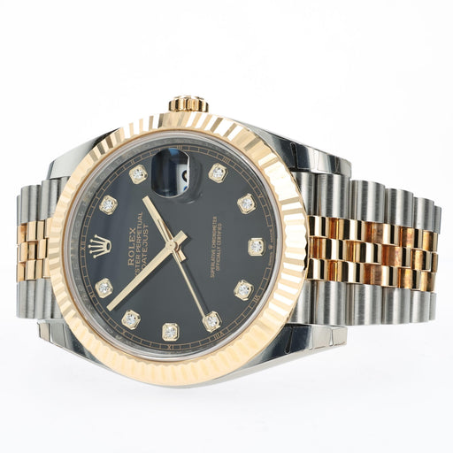 Rolex Datejust 41 Black Diamond Dial 18K Yellow Gold and Stainless Steel 126333