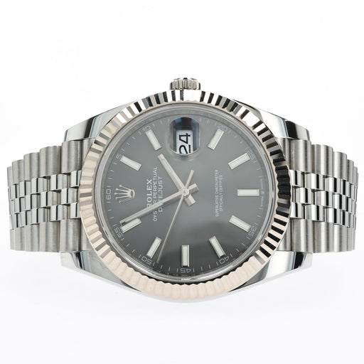 Rolex Datejust 41 Rhodium Slate Gray Dial Stainless Steel Jubilee 126334
