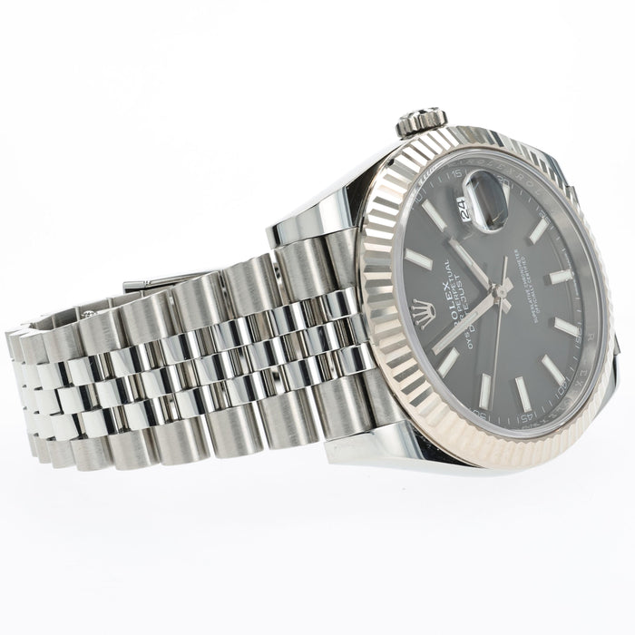 Rolex Datejust 41 Rhodium Slate Gray Dial Stainless Steel Jubilee 126334